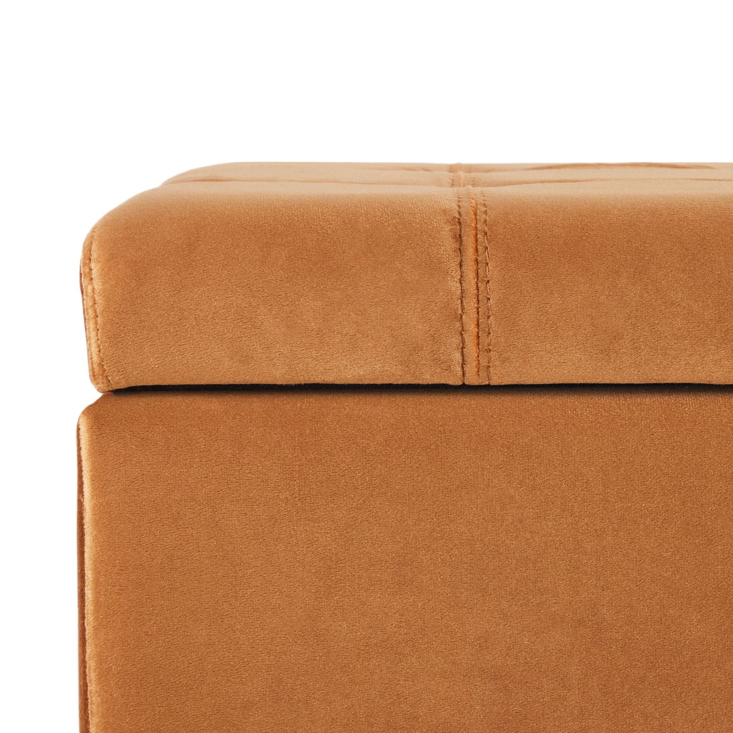 Wendover Elegant Tufted Storage Bench With Lift-Up Top And Birch Wood Legs