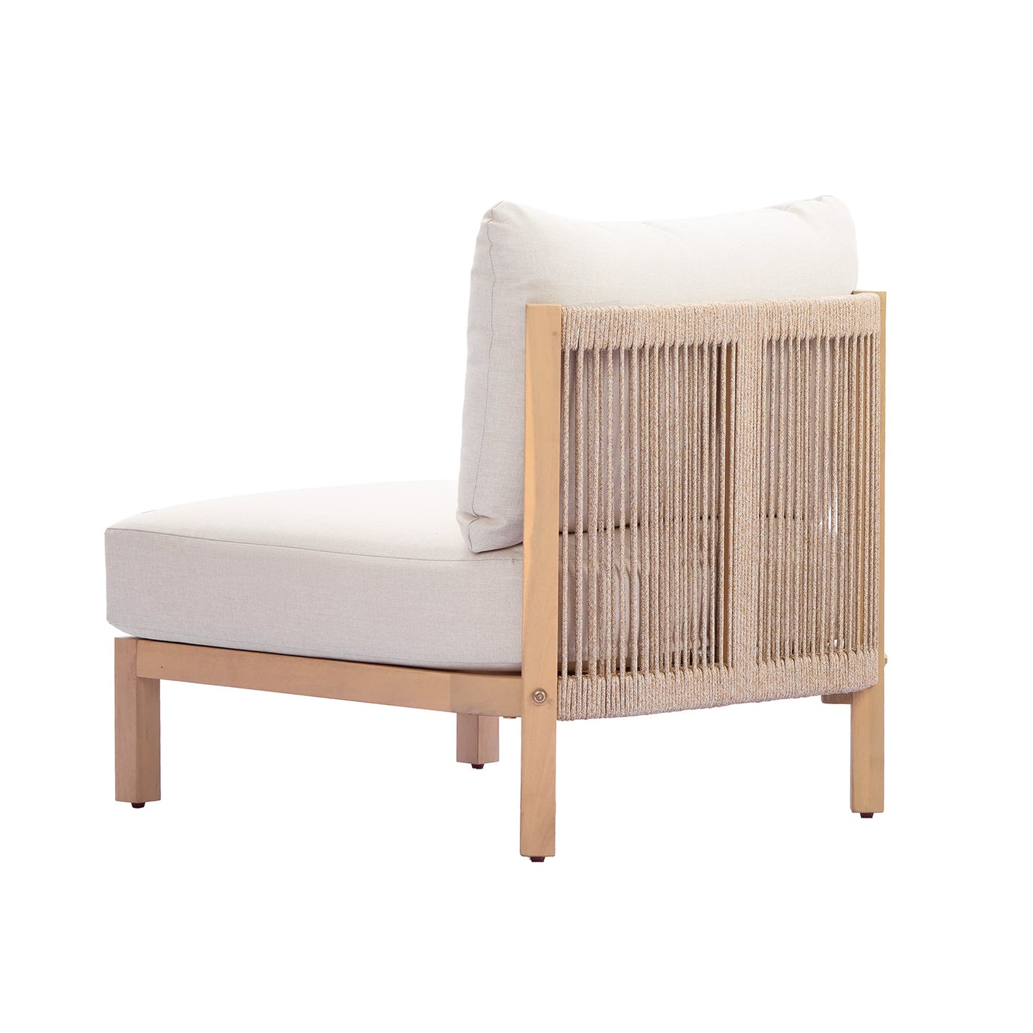 Acacia Wood Patio Furniture Club Chair Set of Two