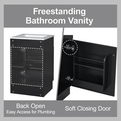Bathroom Vanity With Sink, Cabinet With Adjustable Shelf