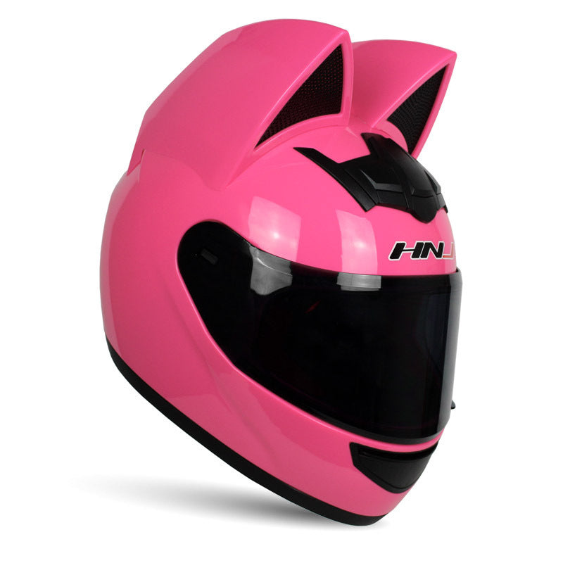 Personalized Cat Ears Electric Motorcycle Helmets for Men and Women - Custom Fit, Safe, and Stylish