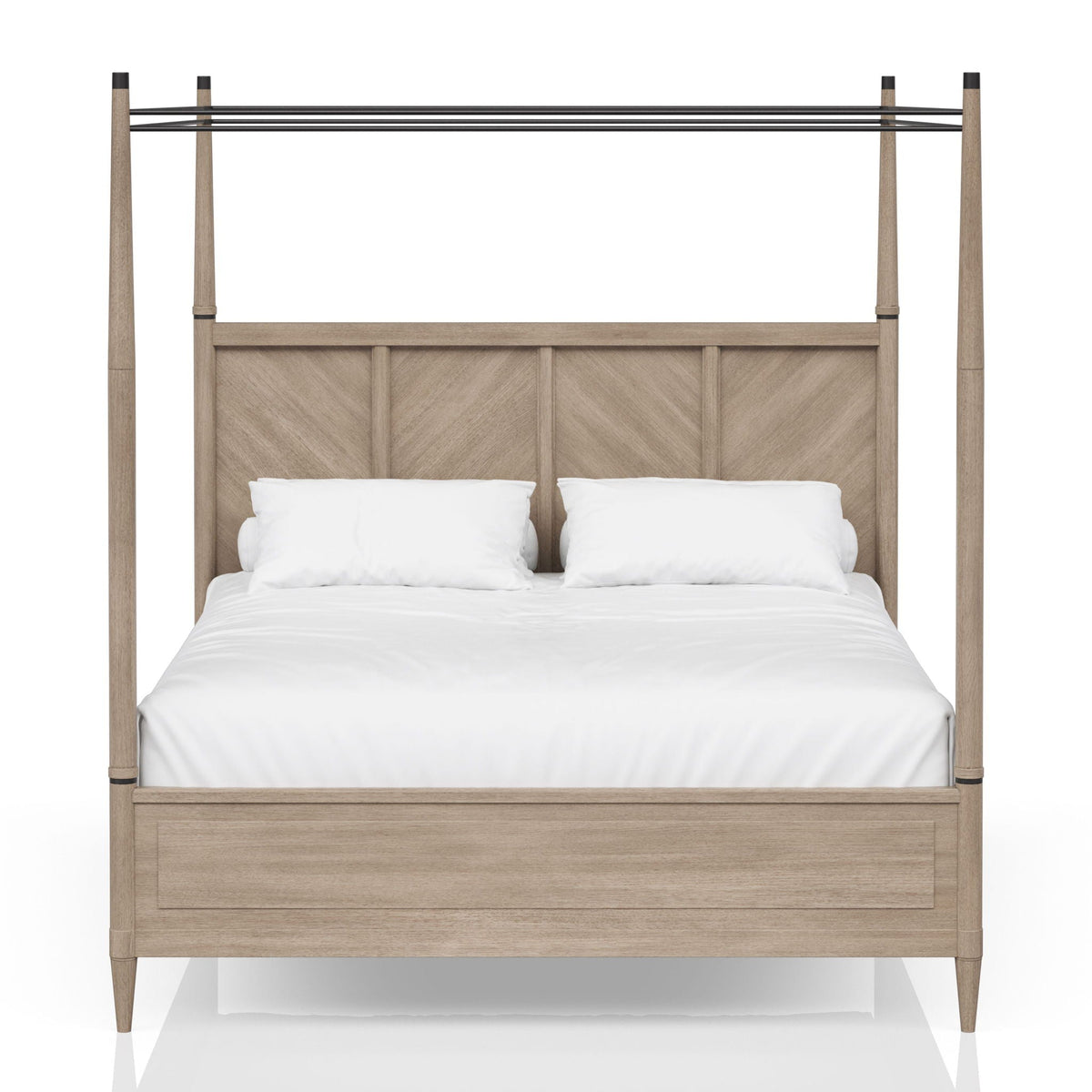 Transitional Styling Canopy Bed