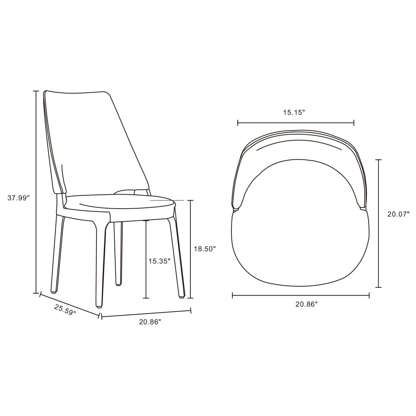 Kara - Dining Chair In (Set of 2)