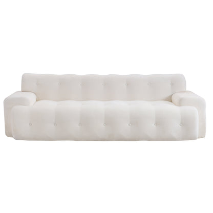 88 in. Cloud 3 Seater Chenille Sofa with Button Tufted Upholstery