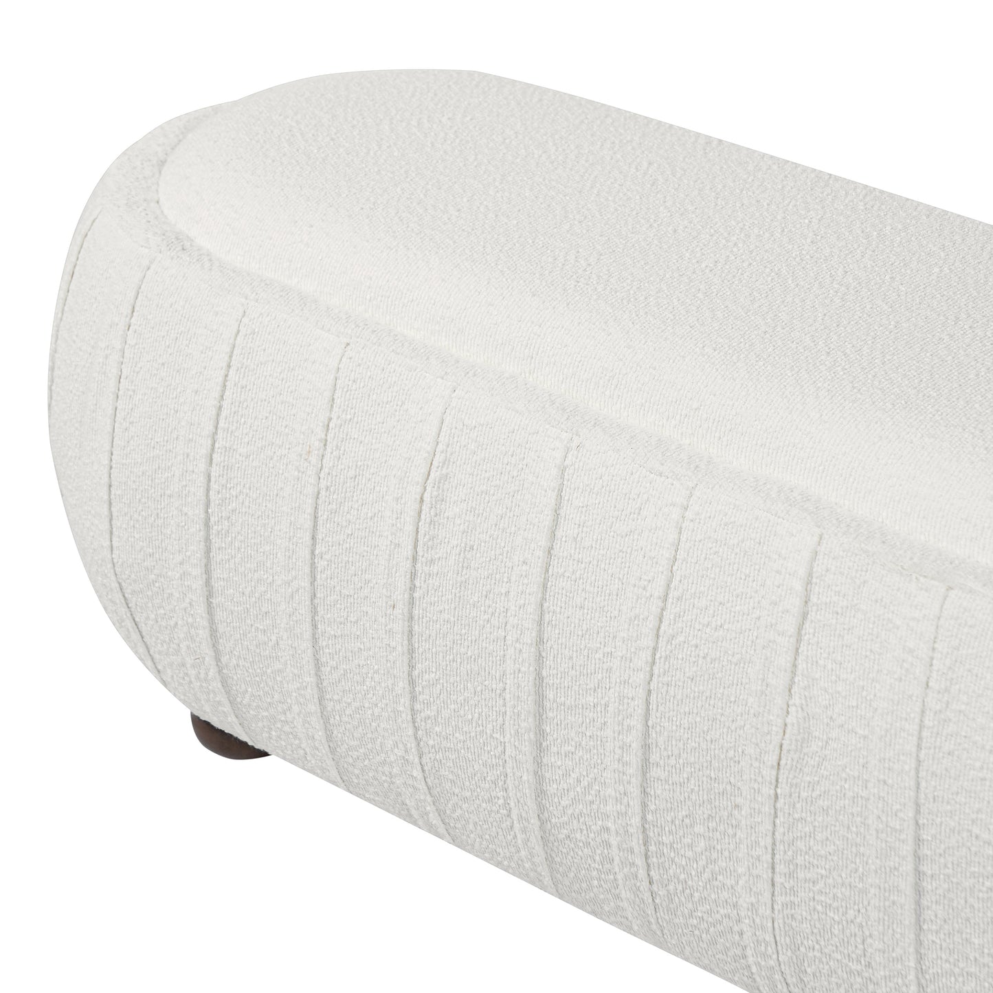 Upholstered Ottoman, Oval Shape