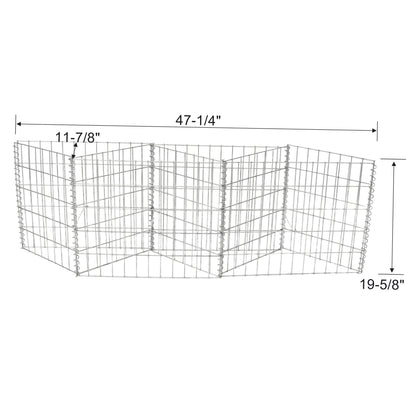 Galvanized Steel Gabion Basket with 3 Compartments