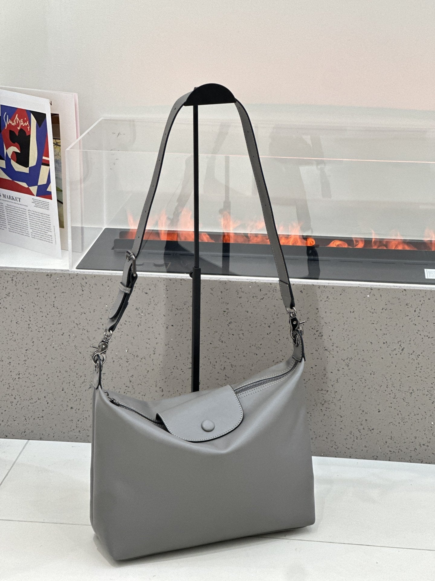 Baidi Hobo Women's Single-Shoulder Bag Genuine Leather Tote Urban Simple Soft Leather Large-Capacity Daily Commuter Bag