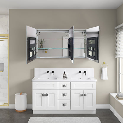 60 x 36 Inch LED Lighted Bathroom Medicine Cabinet