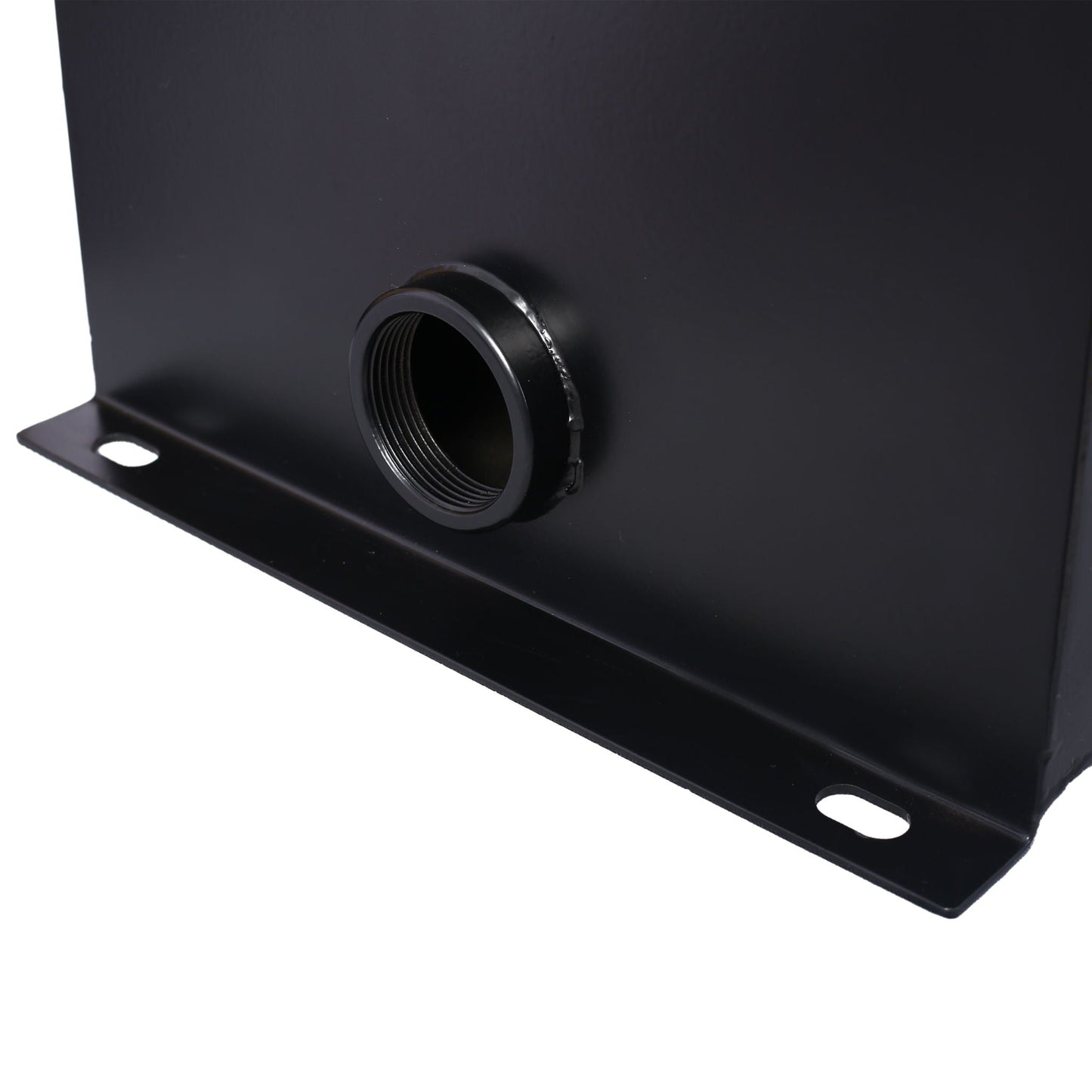 Heavy Duty Hydraulic Fluid Tank 10 Gal Steel Reservoir With Strainer, Gauge & Breather Cap For Tractors & Trucks - Black