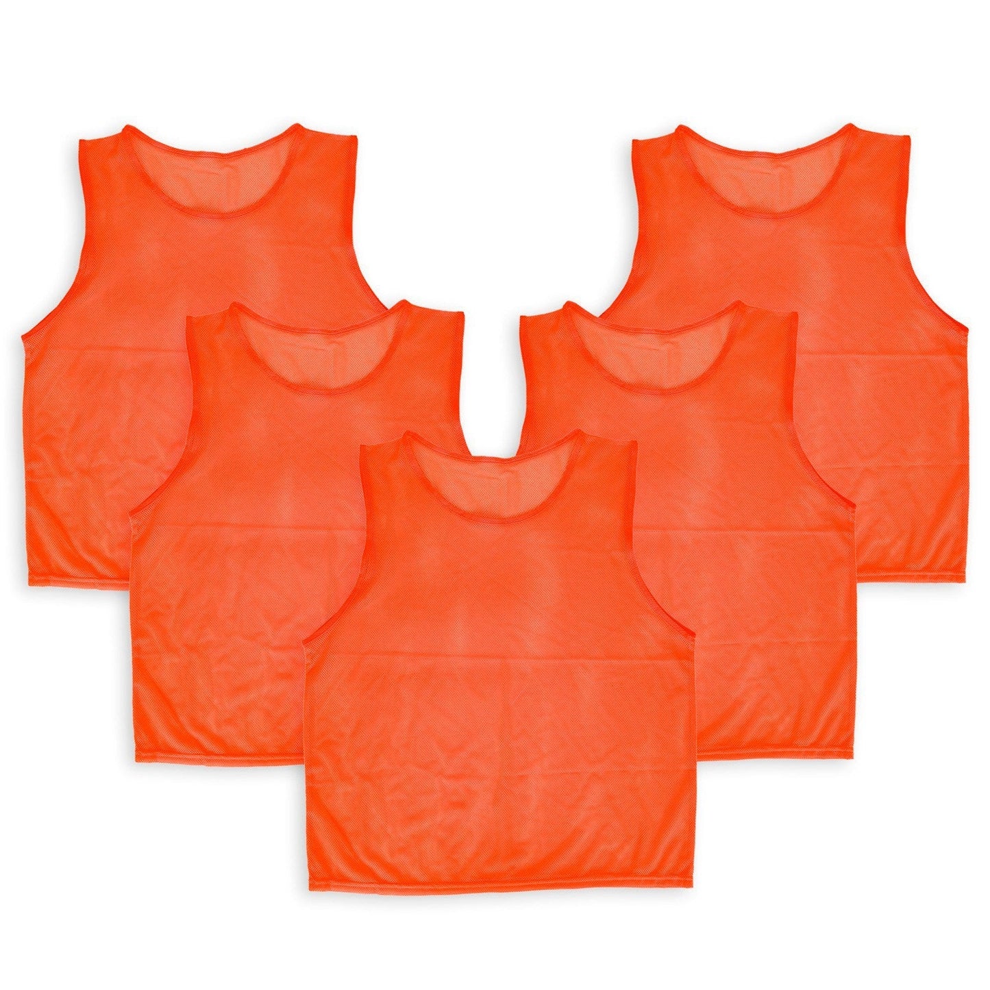 5Pcs Mesh Scrimmage Vests Soccer Basketball Team Training Pinnies Jerseys Shirt Adult Size