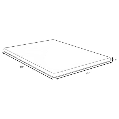 Cascade 3-inch Eastern King Cool Memory Foam Mattress Topper