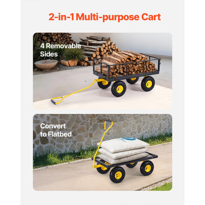 900 Lbs Heavy Duty Steel Garden Cart