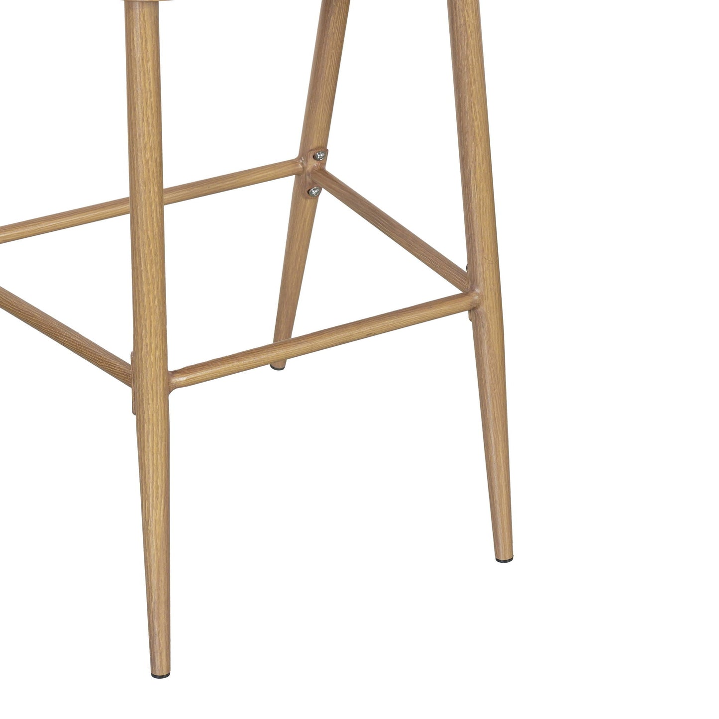 Outdoor 26" Counter Height Metal Frame Counter Stools With Scallop Shaped Backrest & Water Resistant Cushions