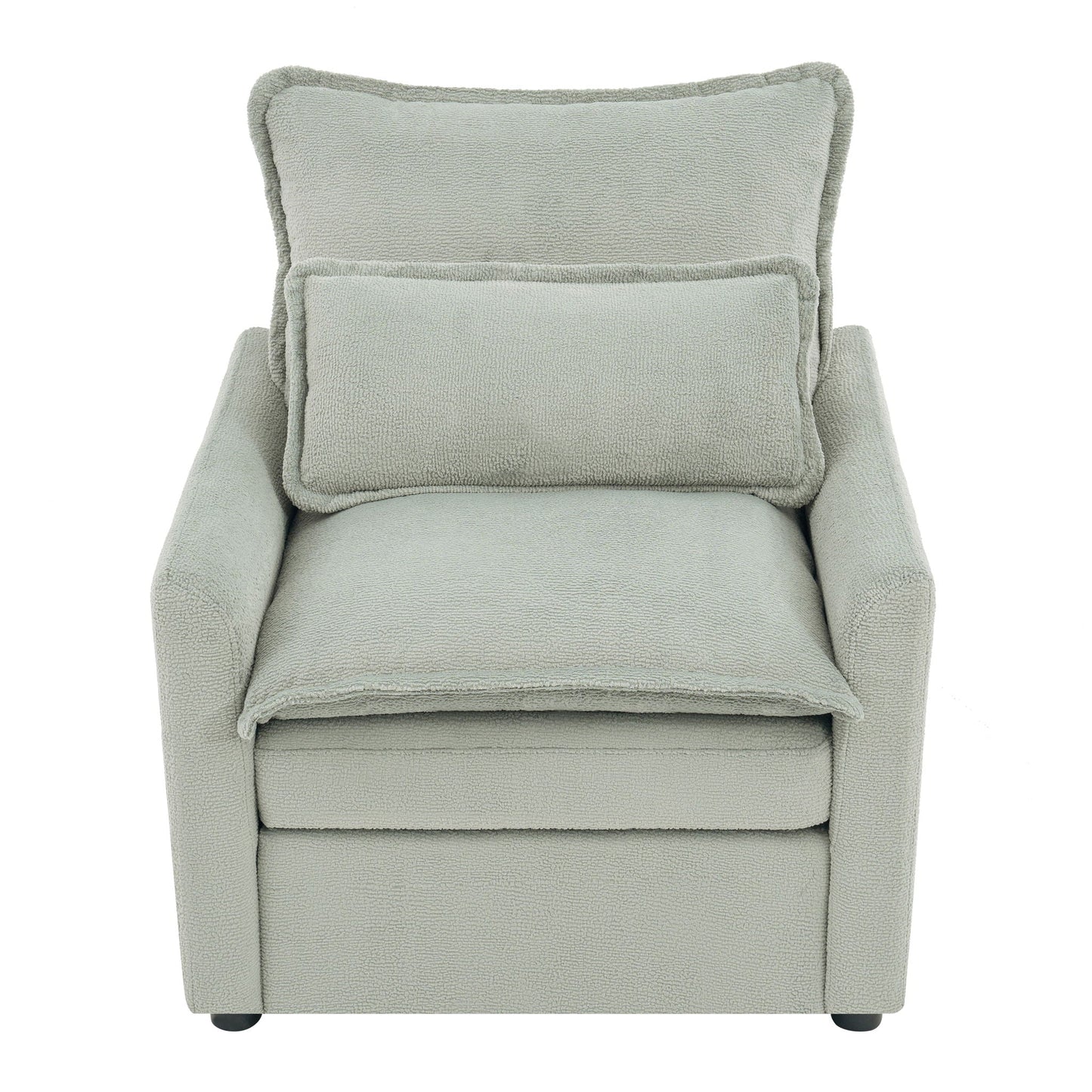 Modern Single Seat Accent Chair With Side Storage Pockets