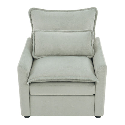 Modern Single Seat Accent Chair With Side Storage Pockets