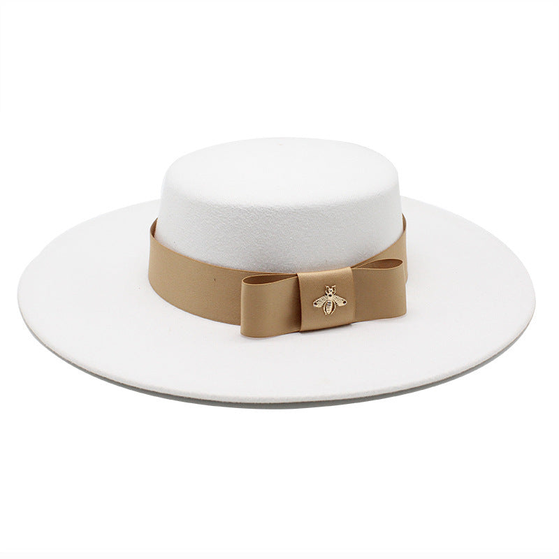 European And American Celebrities Luxury Wool Hat Woolen Cloth