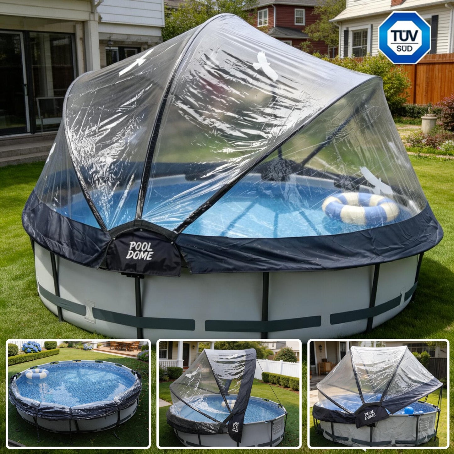 15 Ft Round Multifunctional All Weather Pool Dome Enclosure