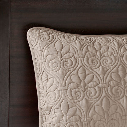 Reversible Quilt Set Khaki King/Cal King