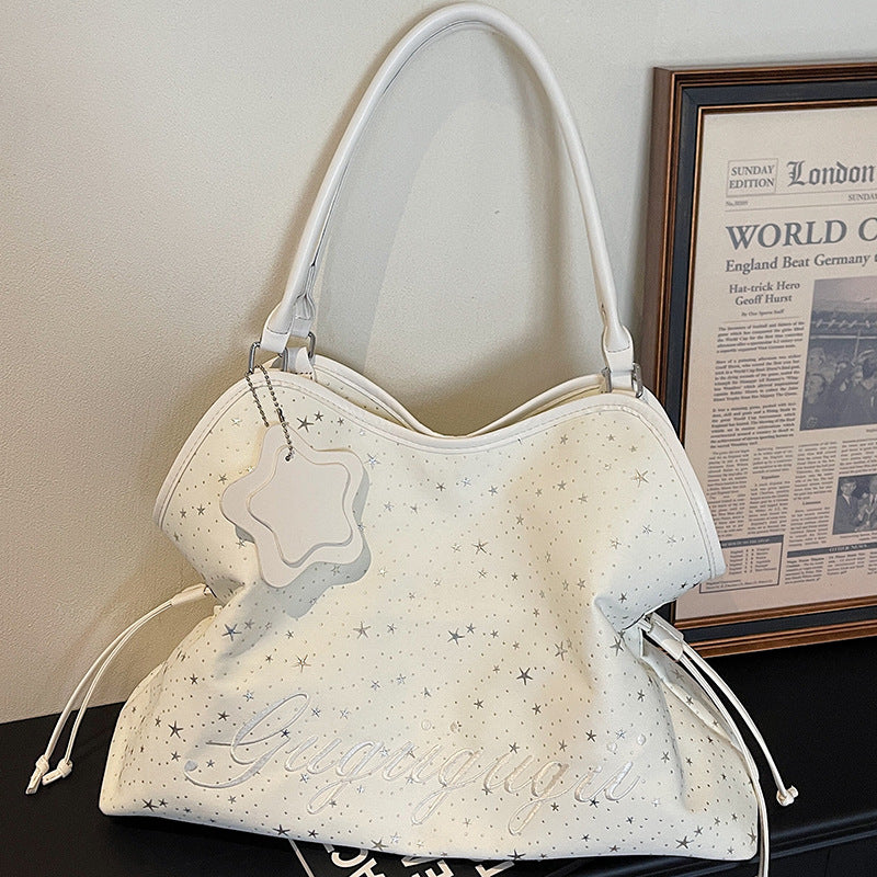 Star-print Tote Bag Womens Large-capacity Handbag