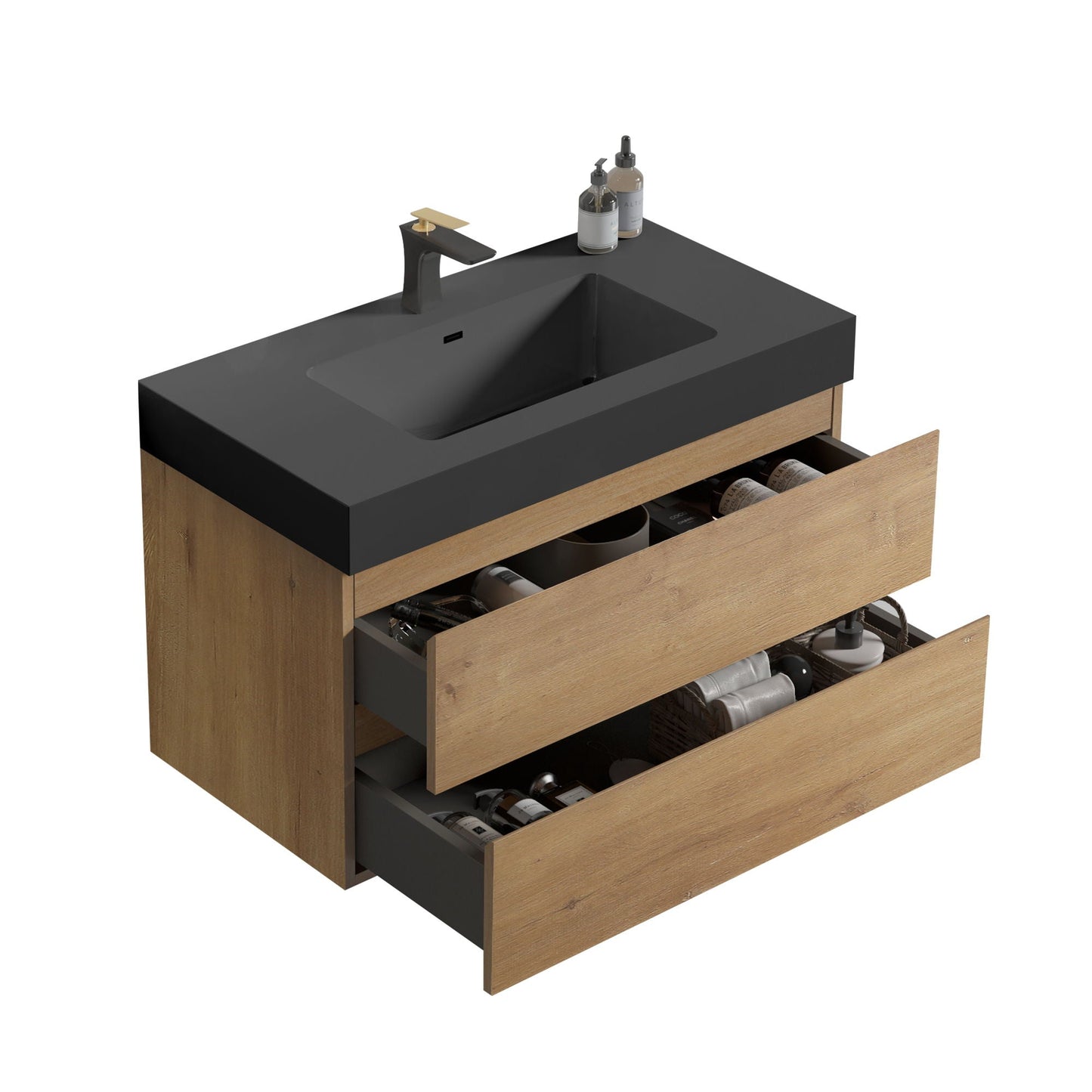 Alice Natural Oak Bathroom Vanity With Sink
