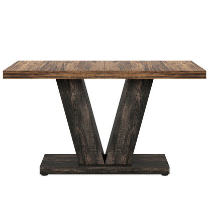 Dining Table With Pedestal Base For 4 - 6 People