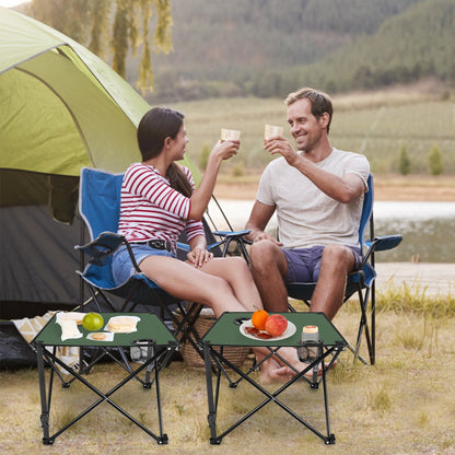 Portable Folding Camping Table with Cup Holders & Carry Bag