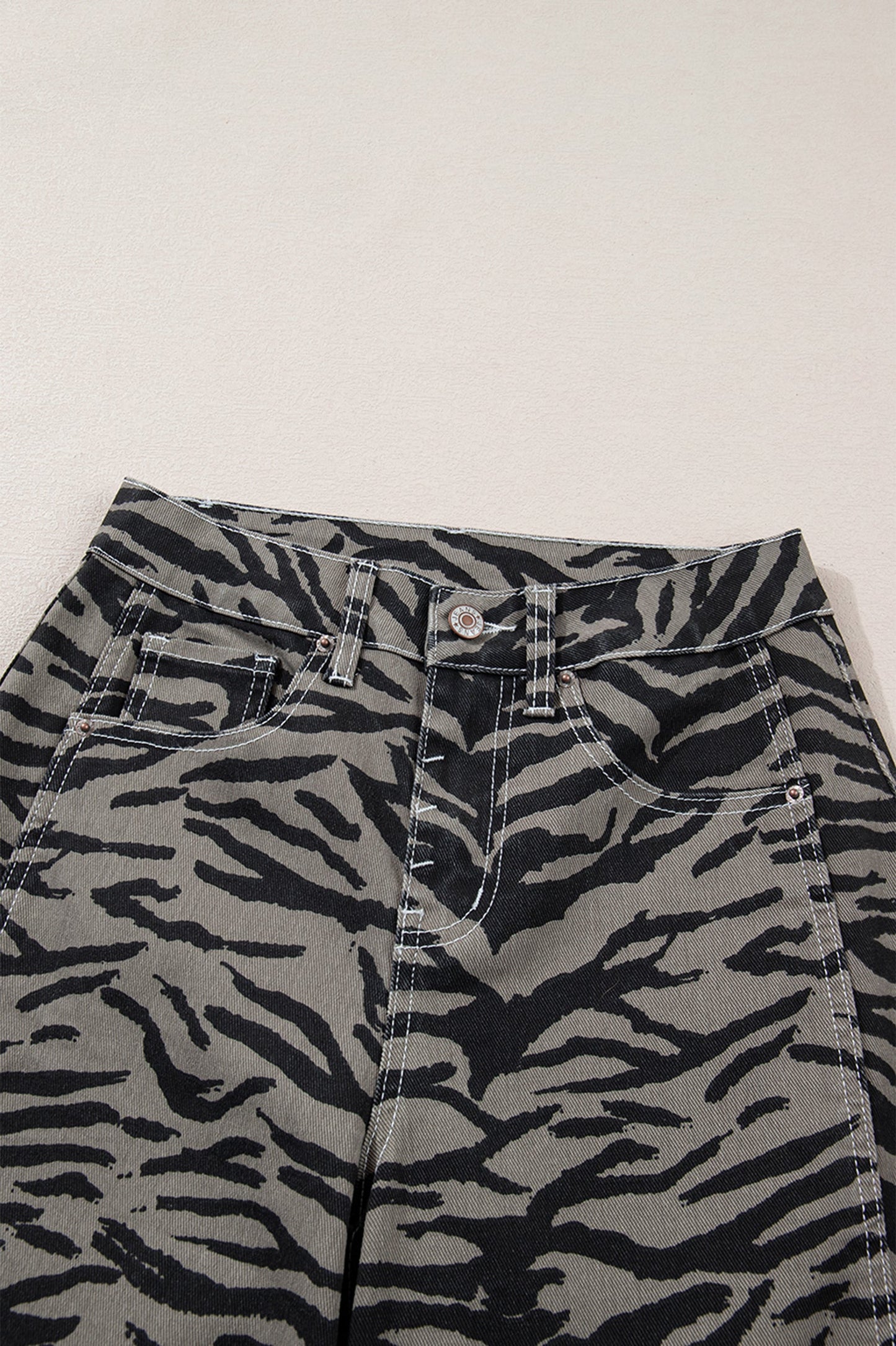 Hunter Printed Wide Leg Jeans