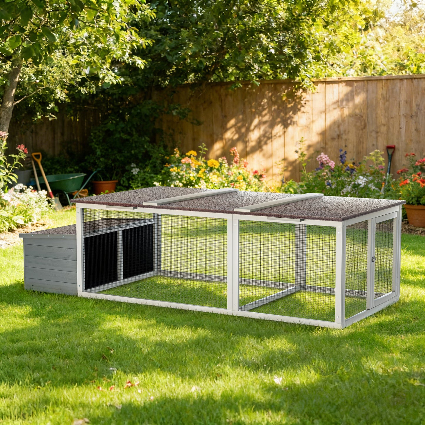 Large Chicken Coop with 20.93 Sq Ft Run