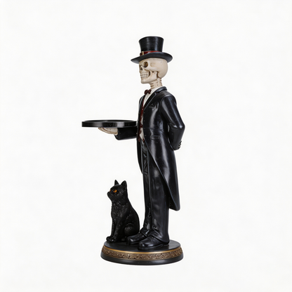 Halloween Skeleton Butler Floor Statue