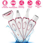 4 In 1 Electric Razor for Women Painless Grooming Kit Rechargeable Eyebrow Nose Hair Pubic Hair Bikini Trimmer Face Shaver