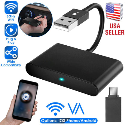 Android Wireless Adapter for In-car Infotainment System 5GHz WiFi Car Auto Navigation Player Fit for FORD HONDA CHEVROLET IOSPhone 6+