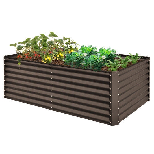 6x3x2 ft Galvanized Raised Garden Bed