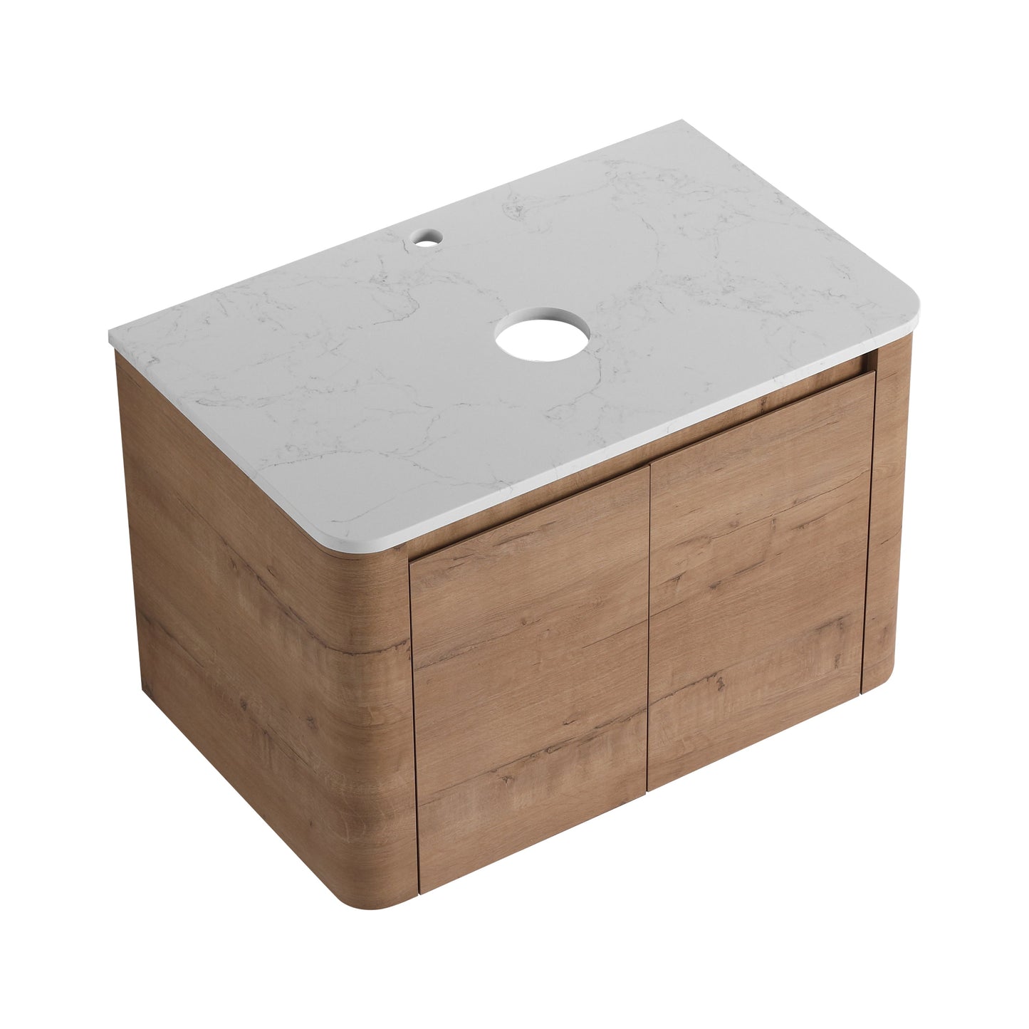 30" Wall-Mounted Bathroom Vanity with 2 Soft-Close Doors