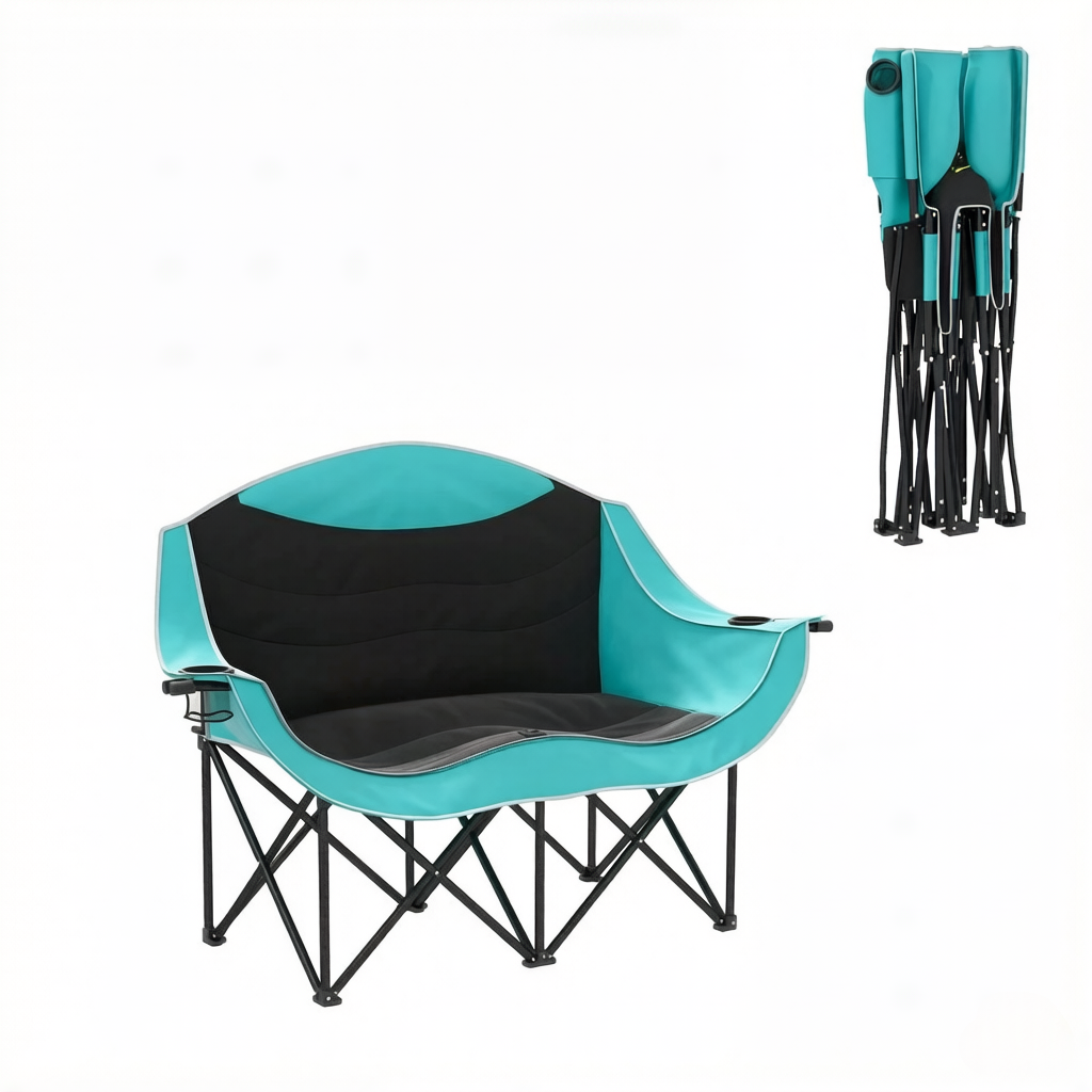 Foldable Outdoor Chair, Camping Chair, Outdoor Loveseat, Portable Hiking Chair