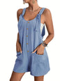 Casual And Stylish Strap Shorts Jumpsuit