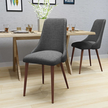 Mid Century Modern Fabric Armless Dining Chair