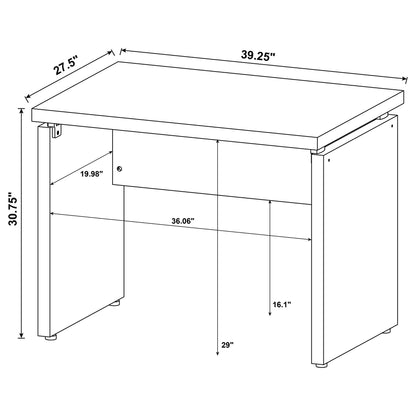Skylar 39-inch Engineered Wood Writing Desk Cappuccino