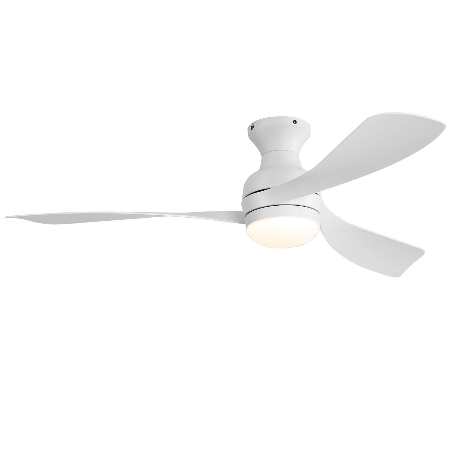 52" Low Profile Ceiling Fan with Lights, Quiet Reversible DC Motor, Dimmable LED