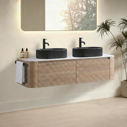 Erba 60 Inch Bathroom Vanity with Sink in Honey