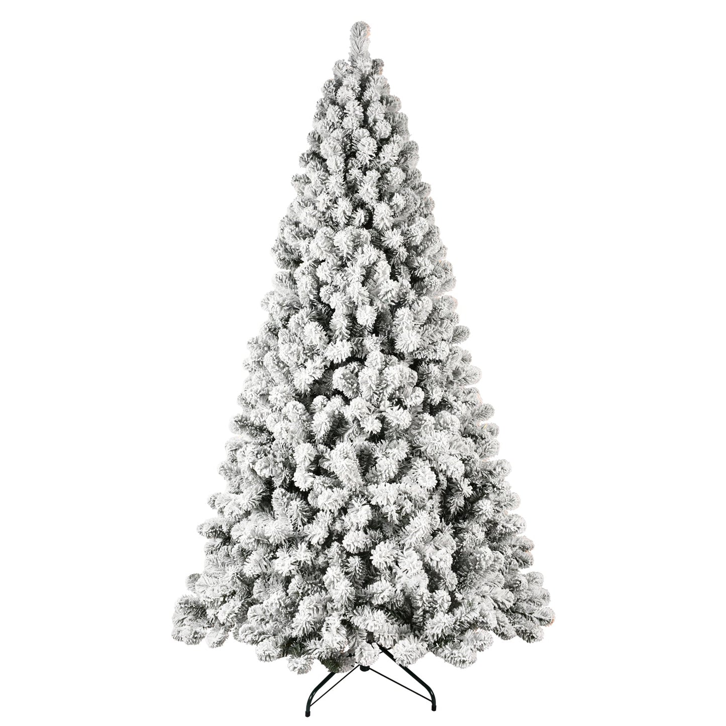 6ft Flocked Pre-Lit Christmas Tree with 300 UL Warm Lights
