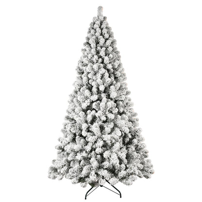6ft Flocked Pre-Lit Christmas Tree with 300 UL Warm Lights