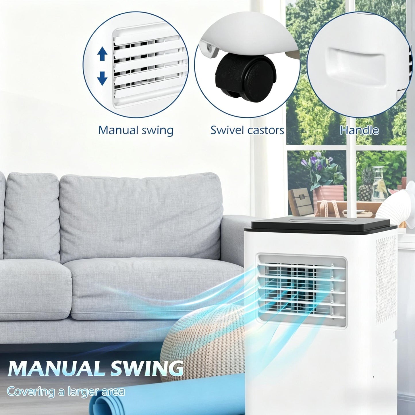 Portable Air Conditioner with Powerful Cooling and Multiple Modes