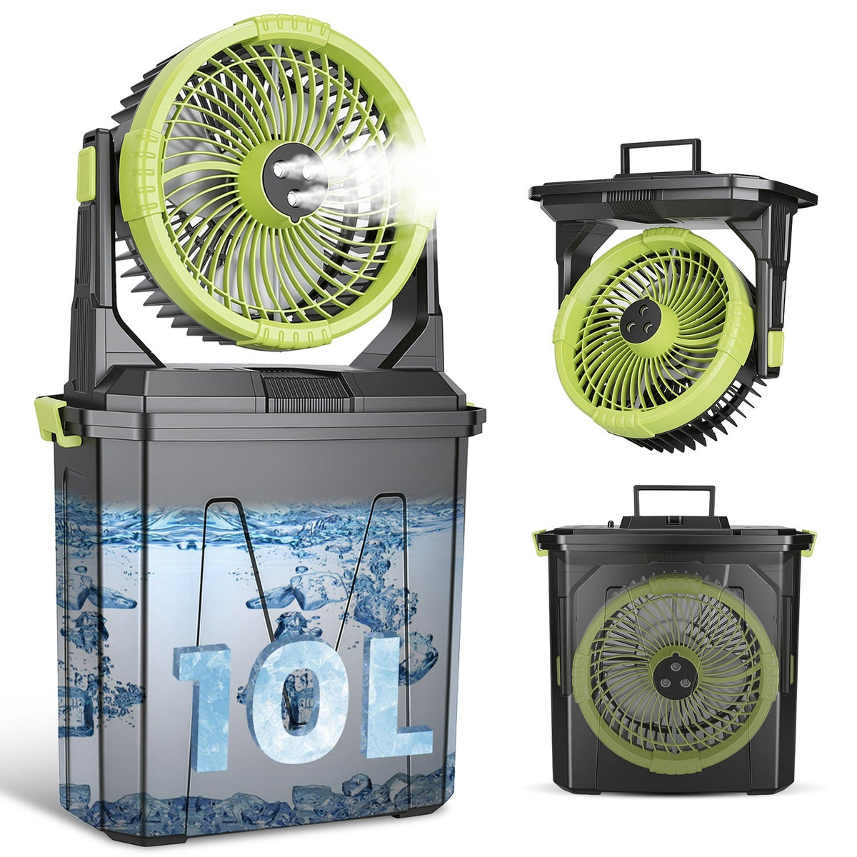 Portable Misting Fan with 10L Bucket & 20000mAh Battery