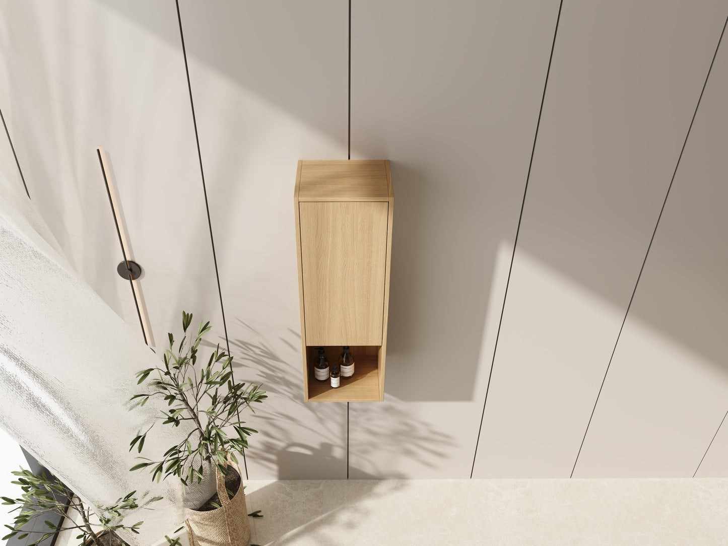 12 Inch Small Wall-Mounted Side Cabinet