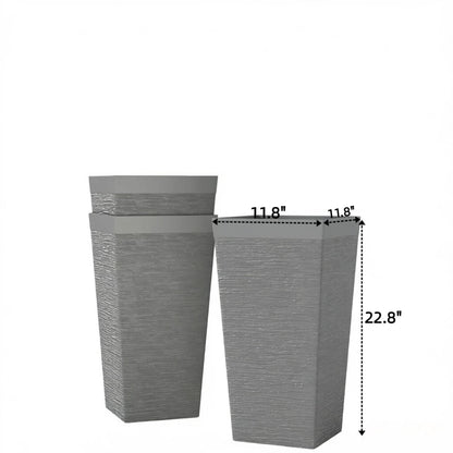 Stackable Design Tapered Planters - 3 Piece Set