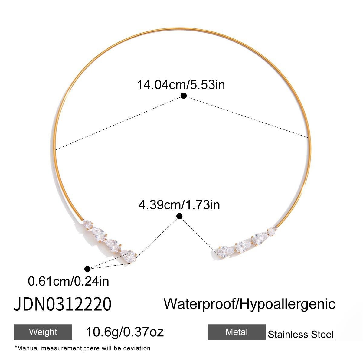 Zircon Collar Bracelet Set
