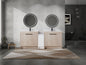 84 Inch Freestanding Bathroom Vanity with Ceramic Sink and Storage Cabinets