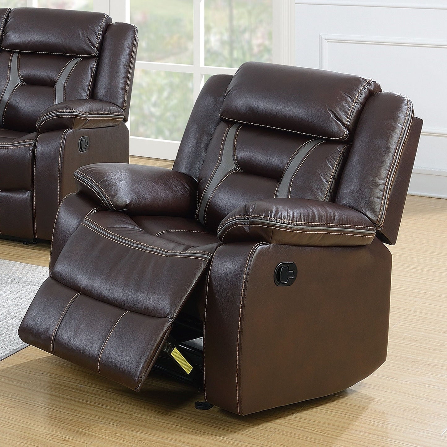 Living Room Set With Pillow Armrest And Tufted Backrest