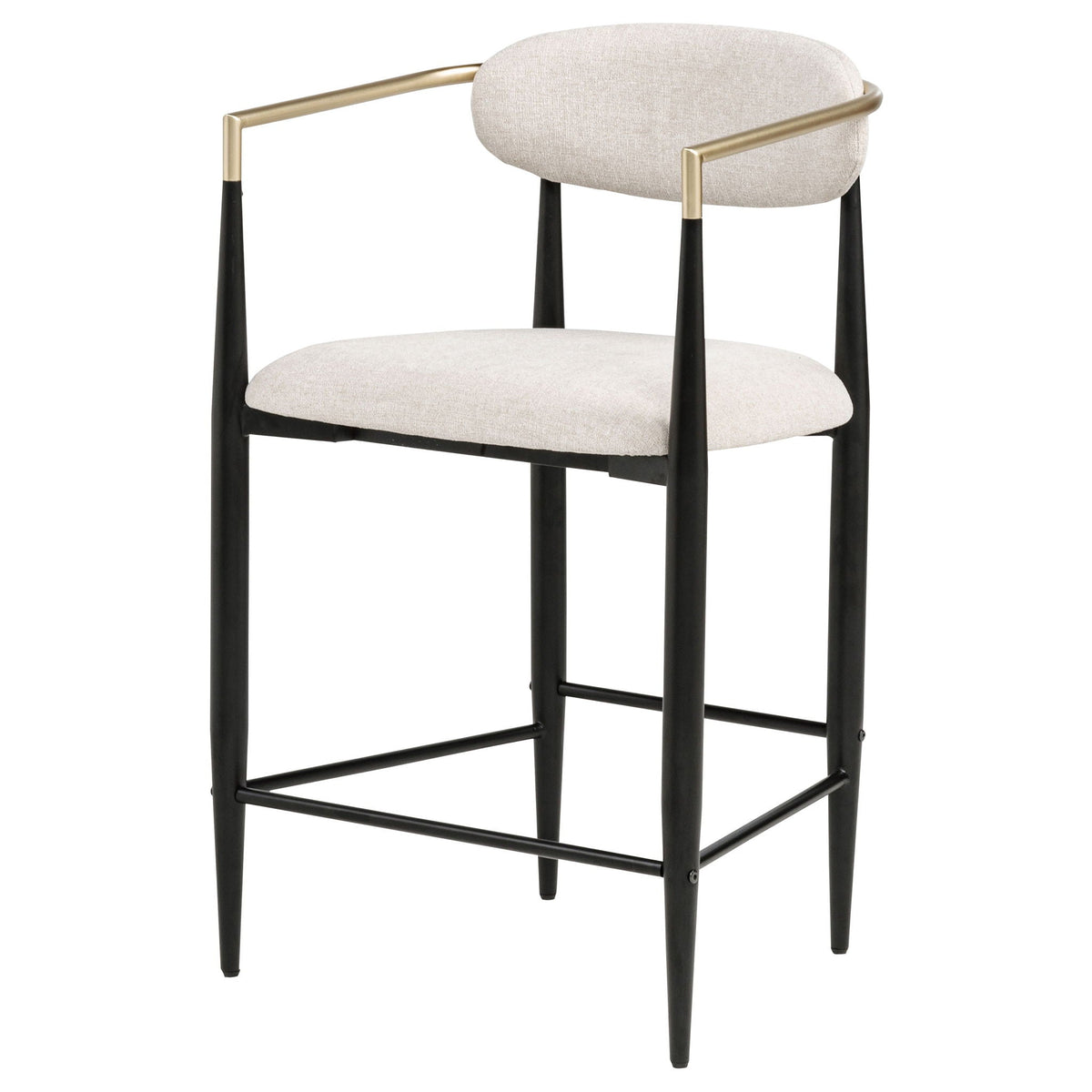 Tina Fabric Upholstered Counter Chair Beige (Set of 2)