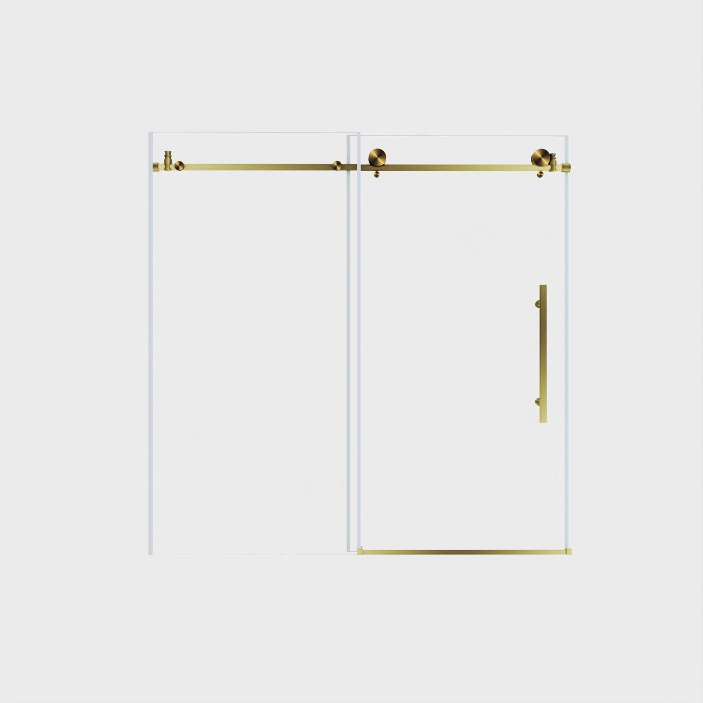 Frameless Shower Door, Smooth Sliding Tracks