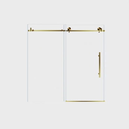 Frameless Shower Door, Smooth Sliding Tracks
